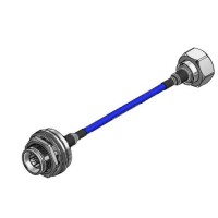 DC - 6 GHz 4.3-10 Female Bulkhead to 4.3-10 Male Low PIM Cable Assembly, 120 mm, RG-402