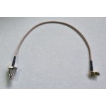 SMA Male Right Angle to BNC Female Bulkhead, RG316, 150 mm