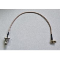 SMA Male Right Angle to BNC Female Bulkhead, RG316, 300 mm