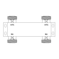 3 dB 600 - 3800 MHz LOW PIM RF Hybrid Coupler 7/16 DIN Connectors